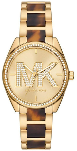 Michael Kors Janelle Quartz Gold Dial Two Tone Steel Strap Watch For Women - MK4730