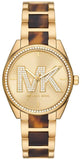 Michael Kors Janelle Quartz Gold Dial Two Tone Steel Strap Watch For Women - MK4730