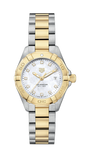 Tag Heuer Aquaracer Quartz Diamonds Mother of Pearl Dial Two Tone Steel Strap Watch for Men - WBD1422.BB0321