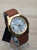 Marc Jacobs Baby Dave White Dial Brown Leather Strap Watch for Leather - MBM1261