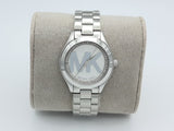 Michael Kors Mini Slim Runway Silver Dial Silver Steel Strap Watch for Women - MK3548