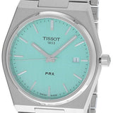 Tissot PRX Quartz Light Green Dial Silver Steel Strap Watch for Men - T137.410.11.091.01