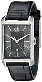 Calvin Klein Window Black Dial Black Leather Strap Watch for Men - K2M23107