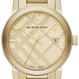 Burberry The City Gold Dial Gold Steel Strap Watch for Men - BU9038