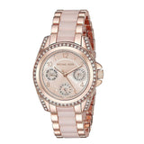 Michael Kors Blair Rose Gold Dial Two Tone Steel Strap Watch for Women - MK6175