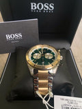 Hugo Boss Santiago Green Dial Two Tone Steel Strap Watch for Men - 1513872