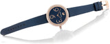 Swarovski Crystal Frost Blue Dial Blue Leather Strap Watch for Women - 5484061