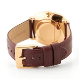 Marc Jacobs Mandy White Dial Brown Leather Strap Watch for Women - MJ1598