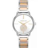 Michael Kors Silver Dial Two Tone Steel Strap Watch for Women - MK3679