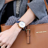 Fossil Original Boyfriend Chronograph White Dial Navy Blue Leather Strap Watch for Women - ES3838