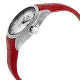 Tissot Couturier Lady Silver Dial Red Leather Strap Watch for Women - T035.210.16.031.01