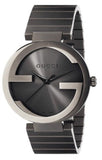 Gucci G Interlocking Quartz Grey Dial Grey Steel Strap Watch For Men - YA133210