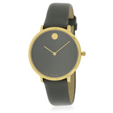 Movado 70th Anniversary Special Edition Grey Dial Grey Leather Strap Watch For Women - 0607140