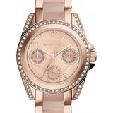 Michael Kors Blair Rose Gold Dial Two Tone Steel Strap Watch for Women - MK6175