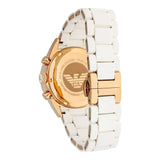 Emporio Armani Sportivo Silver Dial White Silicone Strap Watch For Women - AR5920