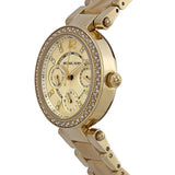 Michael Kors Parker Gold DIal Gold Steel Strap Watch for Women - MK5842