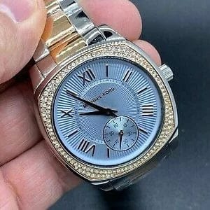 Michael Kors Bryn Quartz Blue Dial Two Tone Steel Strap Watch For Women - MK6136