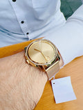 Movado Bold Gold Dial Gold Mesh Bracelet Watch For Men - 3600373