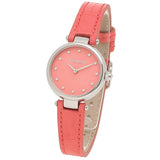 Coach Park Pink Dial Pink Leather Strap Watch for Women - 14503536