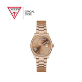 Guess Luna Diamonds Rose Gold Dial Rose Gold Steel Strap Watch for Women - GW0307L3