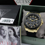 Guess Legacy Black Dial Black Rubber Strap Watch for Men - W1049G5