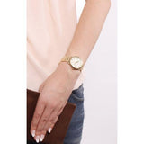 Fossil Tailor Gold Dial Gold Steel Strap Watch for Women - ES3714