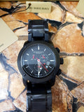 Burberry Sport Chronograph Black Dial Black Steel Strap Watch for Men - BU7703