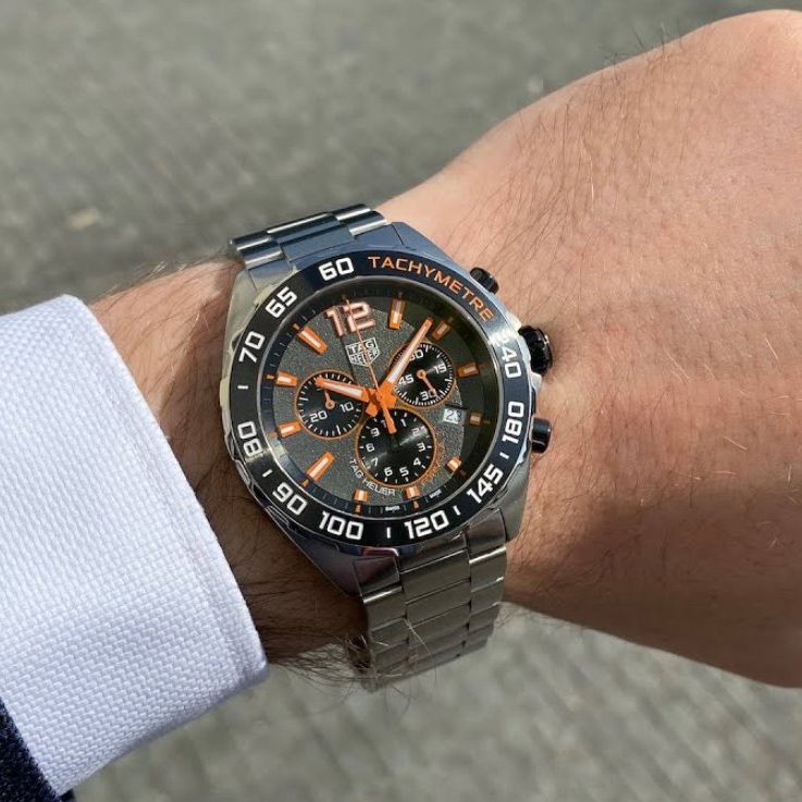 Tag Heuer Formula 1 watch on wrist