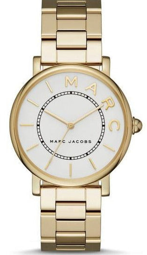 Marc Jacobs Roxy White Dial Gold Steel Strap Watch for Women - MJ3522