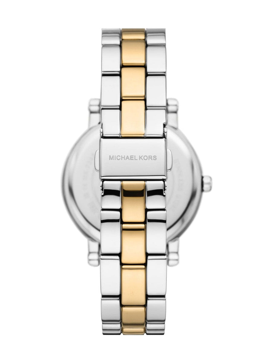 Michael Kors Corey Analog Silver Dial Two Tone Steel Strap Watch for Women - MK7348