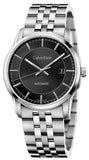 Calvin Klein Infinity Black Dial Silver Steel Strap Watch for Men - K5S34141