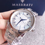 Maserati Circuito Silver Dial Silver Steel Strap Watch For Men - R8853127001