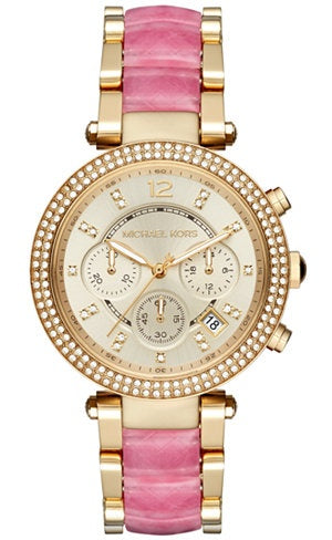 Michael Kors Parker Gold Dial Two Tone Steel Strap Watch for Women - MK6363