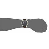 Tommy Hilfiger Decker Grey Dial Brown Leather Strap Watch for Men - 1791562