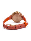 Marc Jacobs Sally White Dial Peach Leather Strap Watch for Women - MBM1355