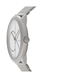 Calvin Klein Minimal White Dial Silver Mesh Bracelet Watch for Women - K3M5215X