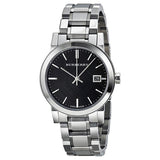 Burberry The City Black Dial Silver Steel Strap Watch for Women - BU9101