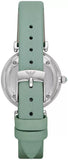 Emporio Armani Gianni T Bar Mother Of Pearl Blue Dial Blue Leather Strap Watch For Women - AR1959