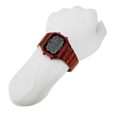 Fossil Retro Analog-Digital Black Dial Red Steel Strap Watch for Men - FS5897