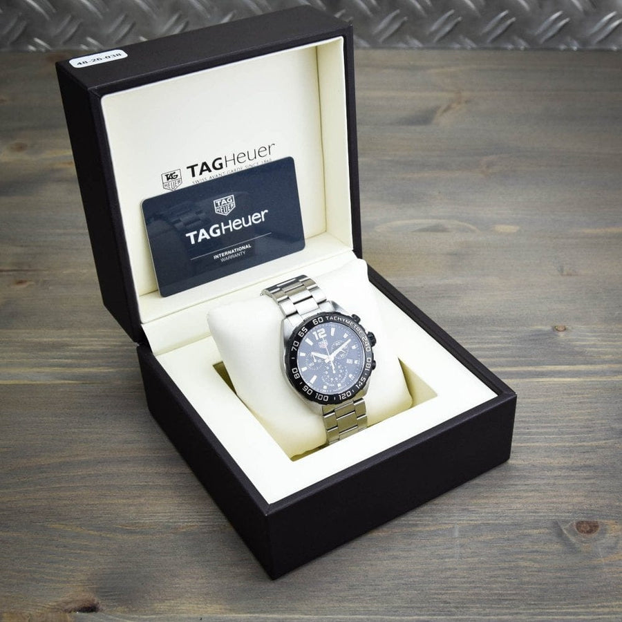 Tag Heuer Formula 1 Chronograph Black Dial Silver Steel Strap Watch for Men - CAZ1010.BA0842
