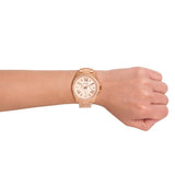 Fossil Cecile Rose Gold Dial Rose Gold Steel Strap Watch for Women - AM4483