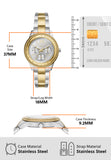 Fossil Stella Sport Multifunction Silver Dial Two Tone Steel Strap Watch for Women - ES5107