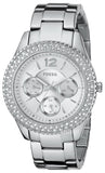 Fossil Stella Silver Dial Silver Steel Strap Watch for Women - ES3588