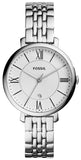 Fossil Jacqueline White Dial Silver Steel Strap Watch for Women - ES3698