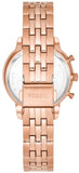 Fossil Neutra Chronograph Mother of Pearl Brown Dial Rose Gold Steel Strap Watch for Women - ES5218