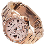 Fossil Cecile Rose Gold Dial Rose Gold Steel Strap Watch for Women - AM4483