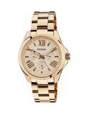 Fossil Cecile Rose Gold Dial Rose Gold Steel Strap Watch for Women - AM4511