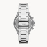 Fossil Bannon Chronograph Green Dial Silver Steel Strap Watch for Men - BQ2492