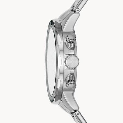 Fossil Bannon Chronograph Green Dial Silver Steel Strap Watch for Men - BQ2492