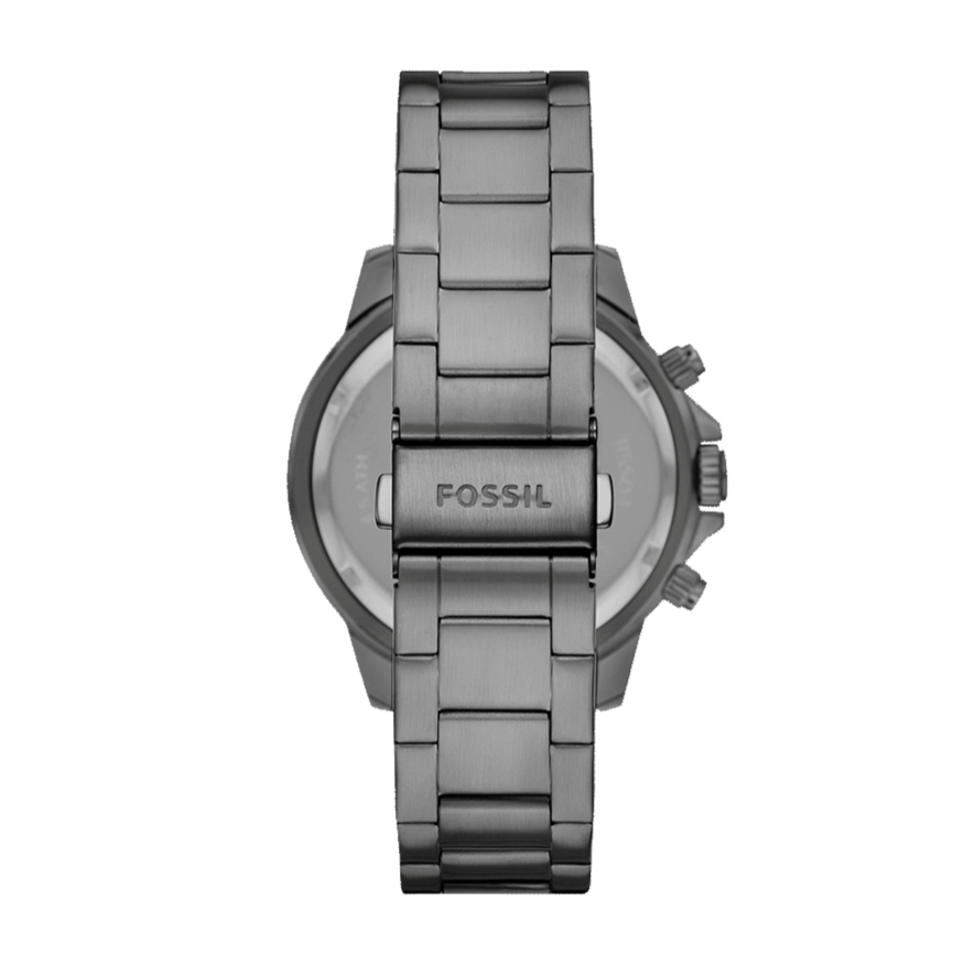 Fossil Bannon Multifunction Chronograph Grey Dial Grey Steel Strap Watch for Men - BQ2491